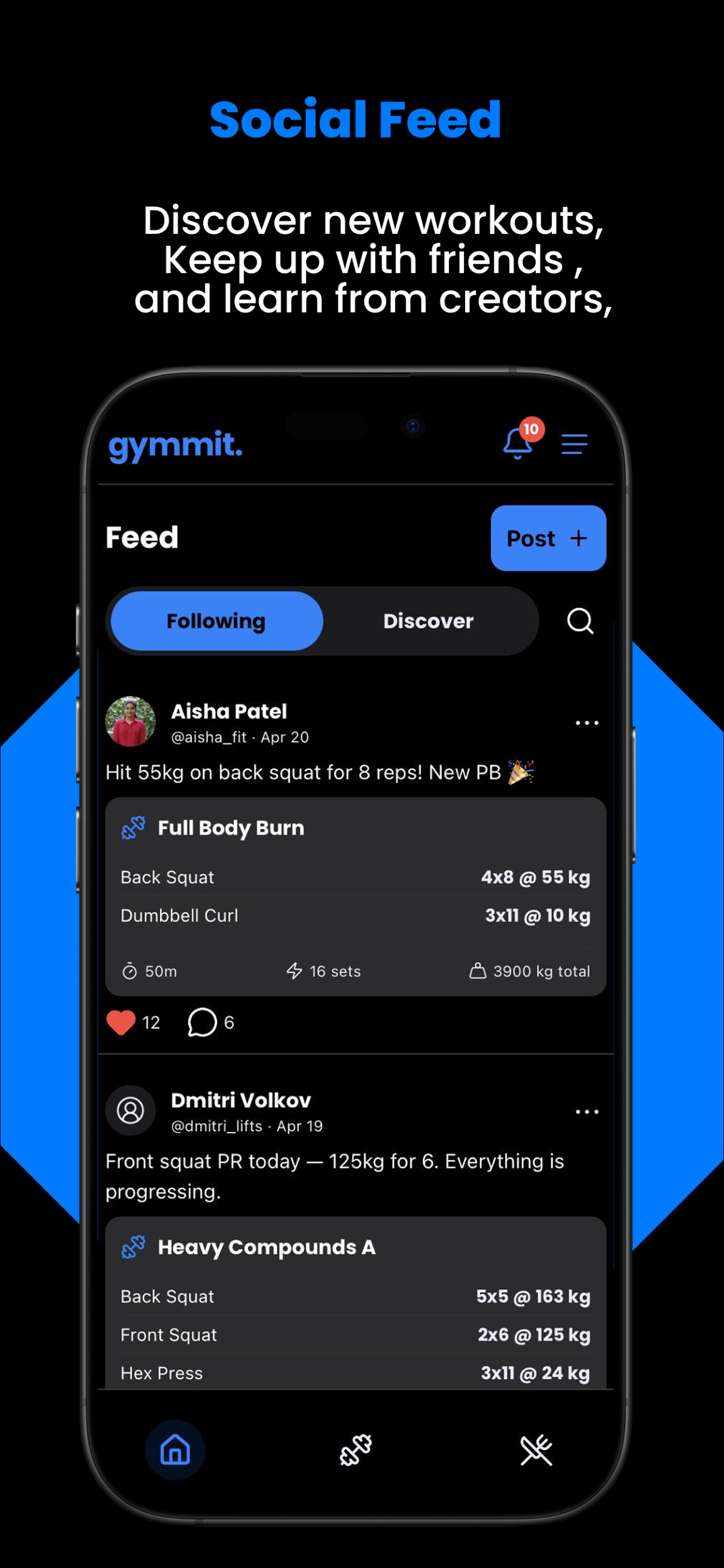 gymmit. social screen